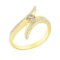 9K SI2 Champagne Diamond Gold Ring (de Melo)