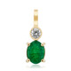 9K Zambian Emerald Gold Pendant