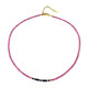 Pink Sapphire Silver Necklace (Riya)