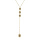 9K I2 Champagne Diamond Gold Necklace