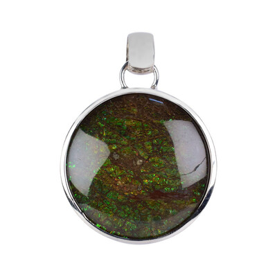 Ammolite Silver Pendant