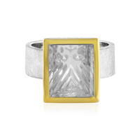 White Quartz Silver Ring