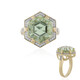 9K Green Amethyst Gold Ring (SUHANA)