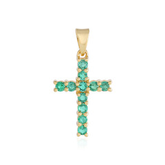 Russian Emerald Silver Pendant