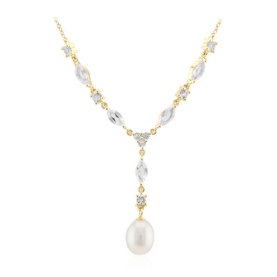 White Freshwater Pearl Silver Necklace