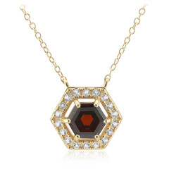 Garnet Silver Necklace