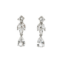 White Quartz Silver Earrings