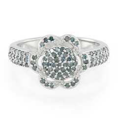 Fancy Diamond Silver Ring