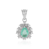 Colombian Emerald Silver Pendant