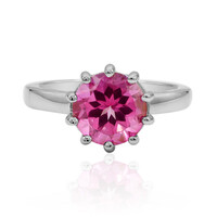Pink Topaz Silver Ring