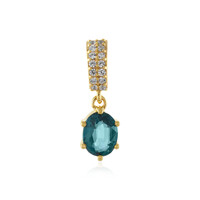 Belgian Teal Fluorite Silver Pendant