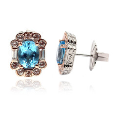 Swiss Blue Topaz Silver Earrings (Dallas Prince Designs)
