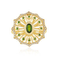 Russian Diopside Silver Ring