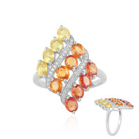 Fancy Sapphire Silver Ring