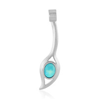 Blue Ethiopian Opal Silver Pendant