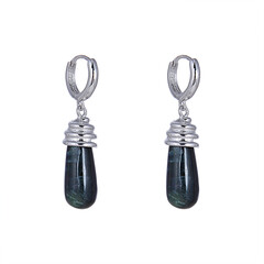 Seraphinite Silver Earrings