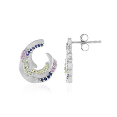 Green Sapphire Silver Earrings (de Melo)