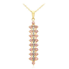 18K Unheated Padparadscha Sapphire Gold Necklace (AMAYANI)