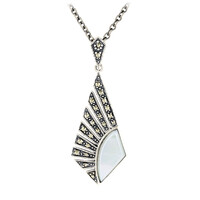 Mother of Pearl Silver Necklace