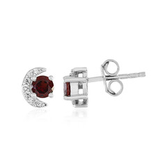 Mozambique Garnet Silver Earrings