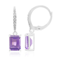 Amethyst Silver Earrings