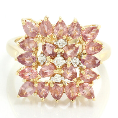 18K Unheated Padparadscha Sapphire Gold Ring (AMAYANI)