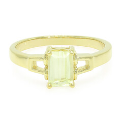 Canary Kunzite Silver Ring