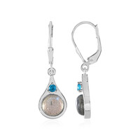Blue Maniry Labradorite Silver Earrings (KM by Juwelo)