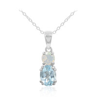 Sky Blue Topaz Silver Necklace