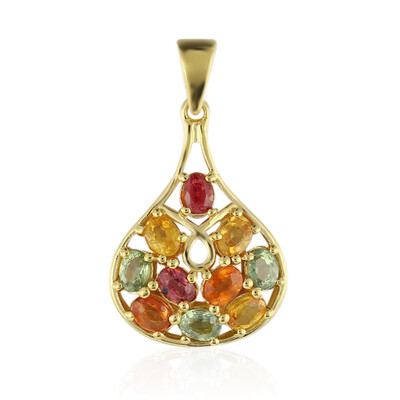 Fancy Sapphire Silver Pendant