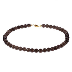 Smoky Quartz Silver Necklace