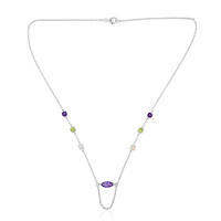 Zambian Amethyst Silver Necklace (de Melo)