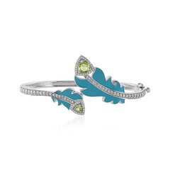 Peridot Silver Bangle