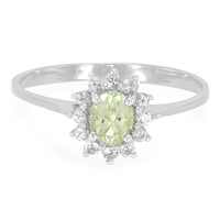 Amblygonite Silver Ring