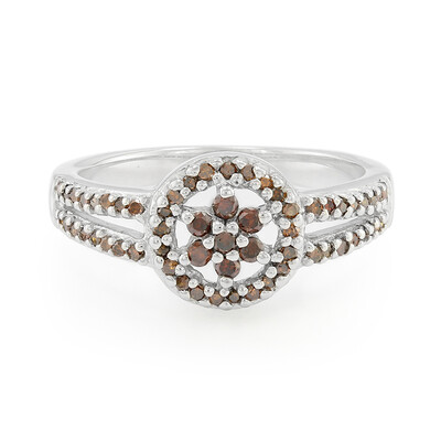 Fancy Diamond Silver Ring