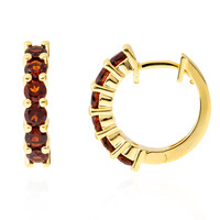 Mozambique Garnet Brass Earrings (Juwelo Style)