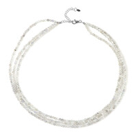 Grey Zircon Silver Necklace