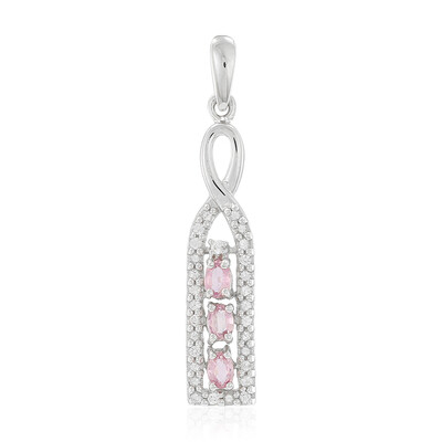 Ceylon Pink Sapphire Silver Pendant