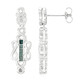 Fancy Diamond Silver Earrings