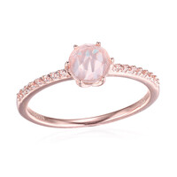Rose Quartz Silver Ring