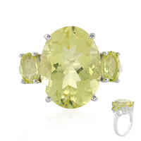 Lemon Quartz Silver Ring