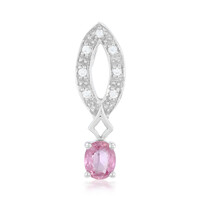 Padparadscha Sapphire Silver Pendant