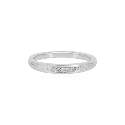 I2 (I) Diamond Silver Ring