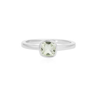 Green Amethyst Silver Ring