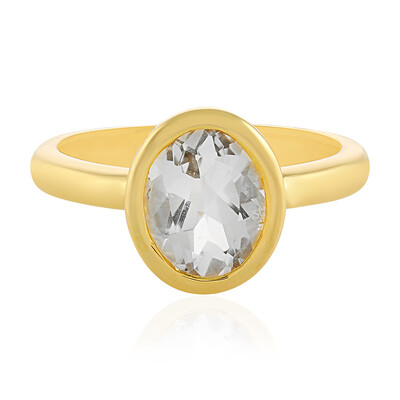 White Quartz Silver Ring