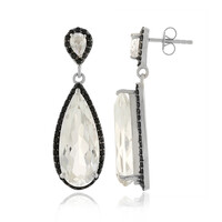 White Quartz Silver Earrings