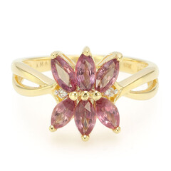 18K Unheated Padparadscha Sapphire Gold Ring (AMAYANI)
