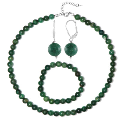 Jade Silver Set