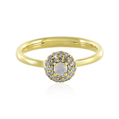 I4 (J) Diamond Silver Ring