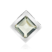 Green Amethyst Silver Pendant